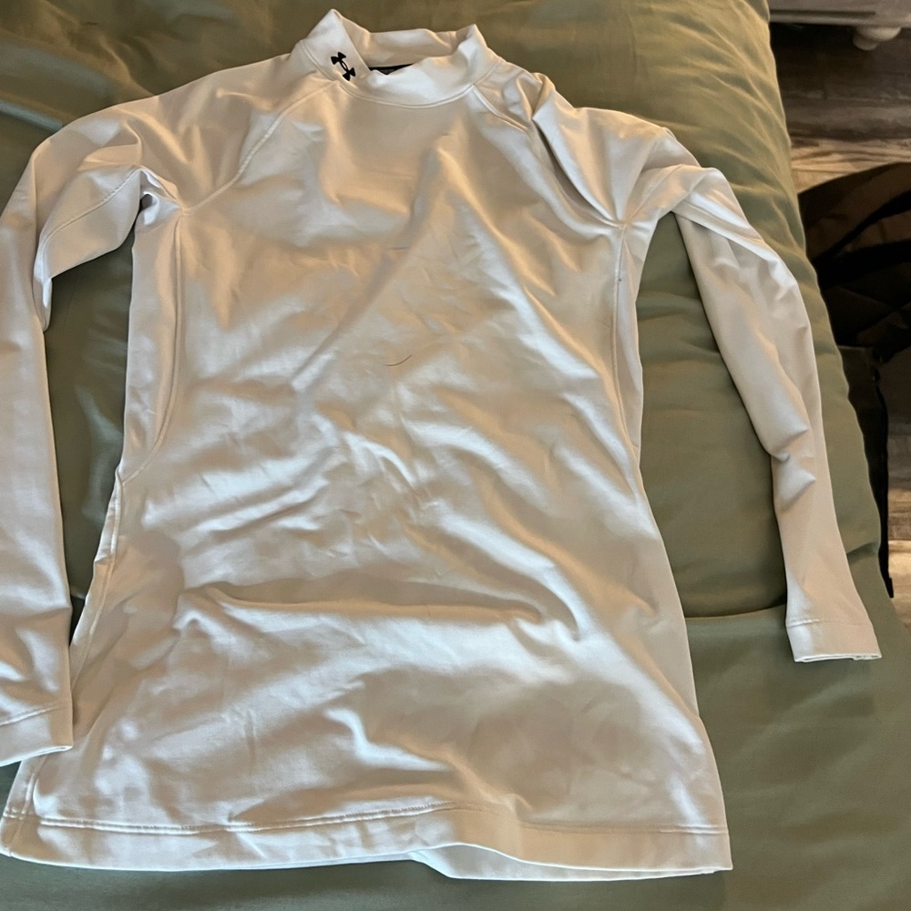 Under Armour white athletic long sleeve tee